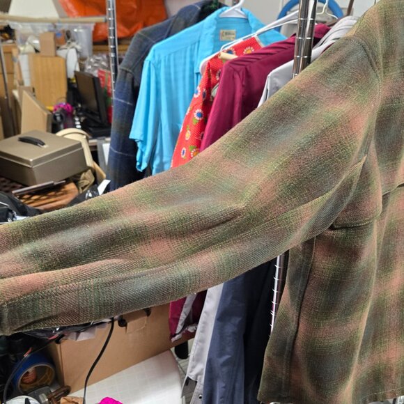 Woolrich Vintage Plaid Camping Hunting Wool Full Zip Up Jacket - Picture 13 of 16